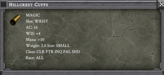HILLCREST CUFFS item card